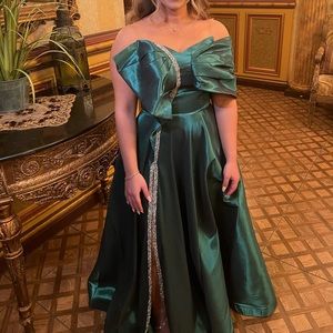 Long evening gown with a slit